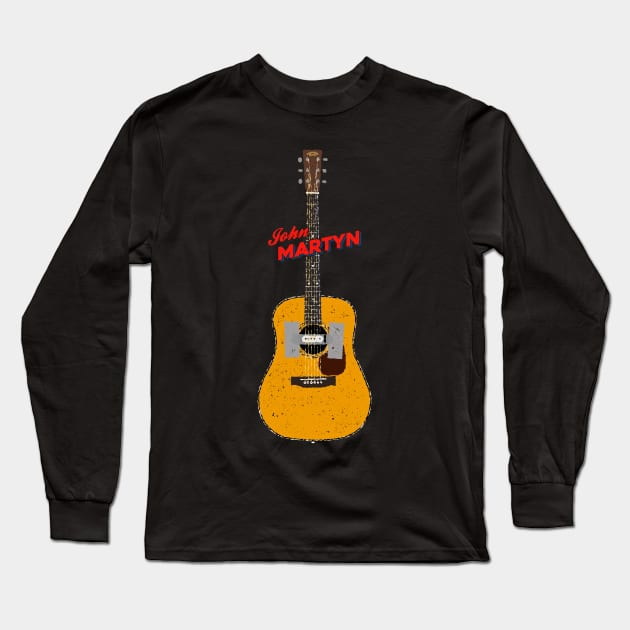 John Martyn Martin D-28 Long Sleeve T-Shirt by Daniel Cash Guitar